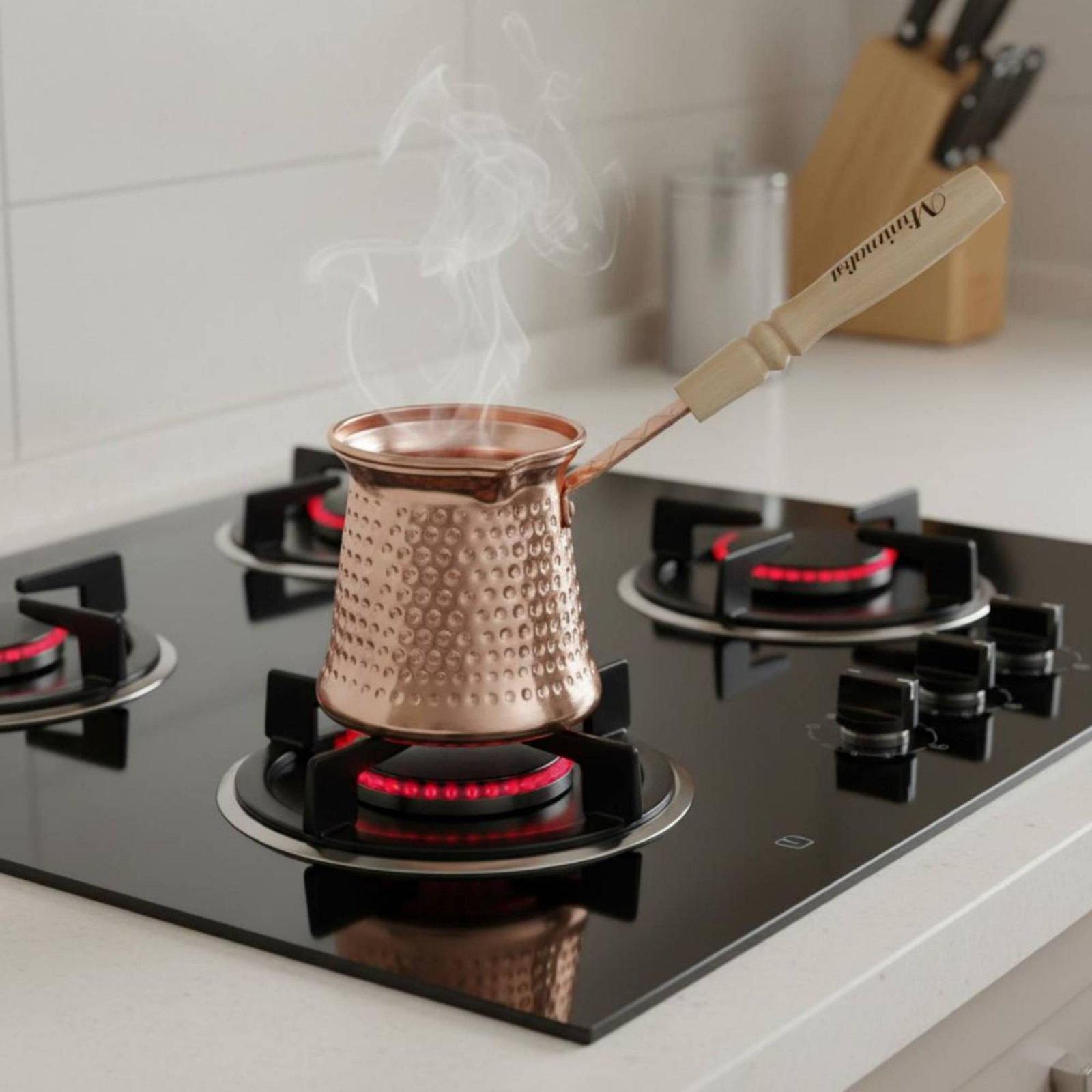 Pour Pot Aluminum - Türkische Kaffeekanne mit verstärktem Rahmen, Cezve,