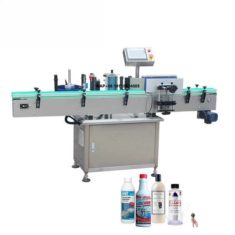 Label Sticker Round - Automatische Rundflaschen-Etikettiermaschine für Rollflächen mit Selbstklebeetiketten