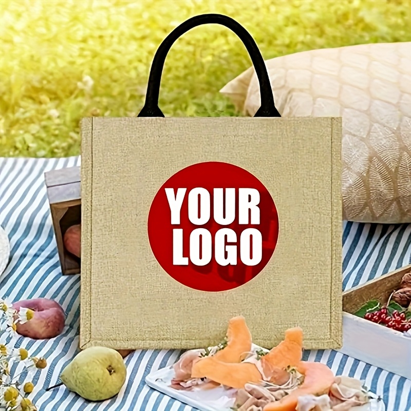 Jute Bag Packaging - Personalisierte Jute-Tragetasche Großformatige Verpackung Wiederverwendbar Perfekt