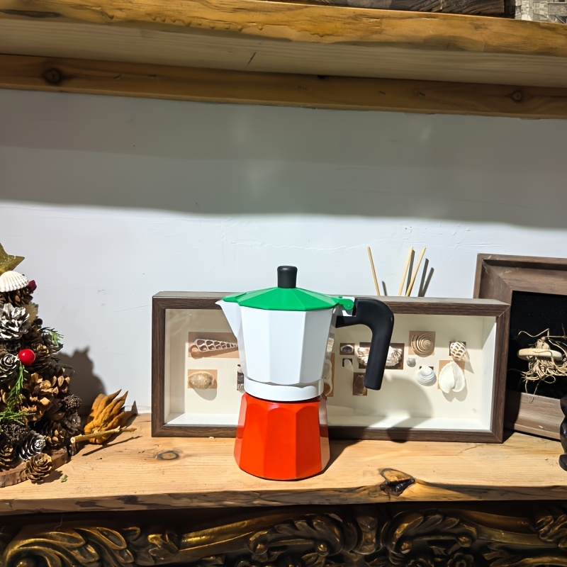 Pour Pot Aluminum - Kaffee-Zubereitungsset für Zuhause: Kompakte Espressomaschine, Italienischer