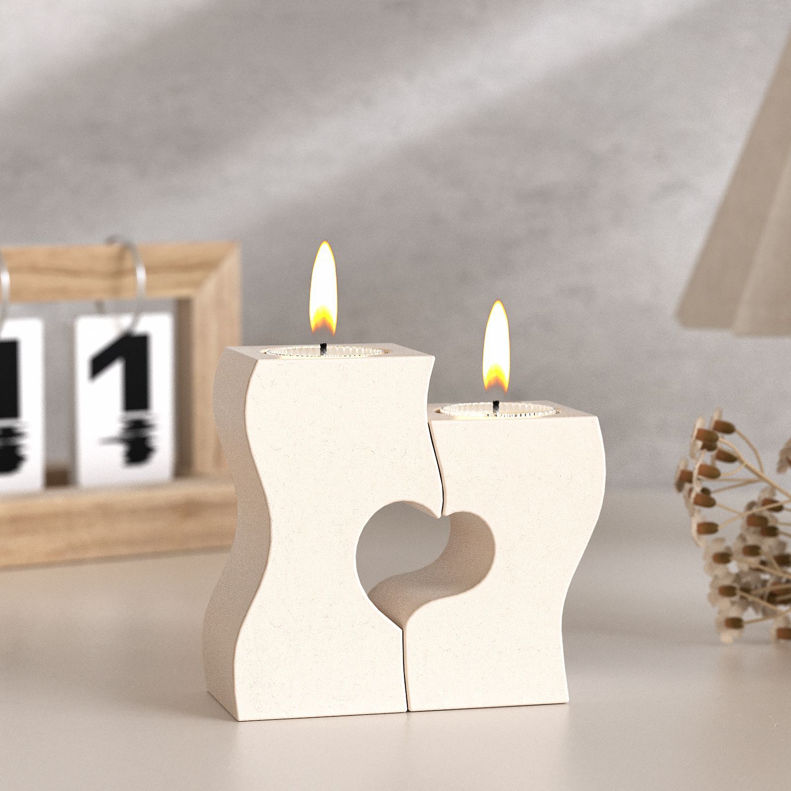 Candle Making Tools - S Herz Kerzenständer Silikon Formen DIY
