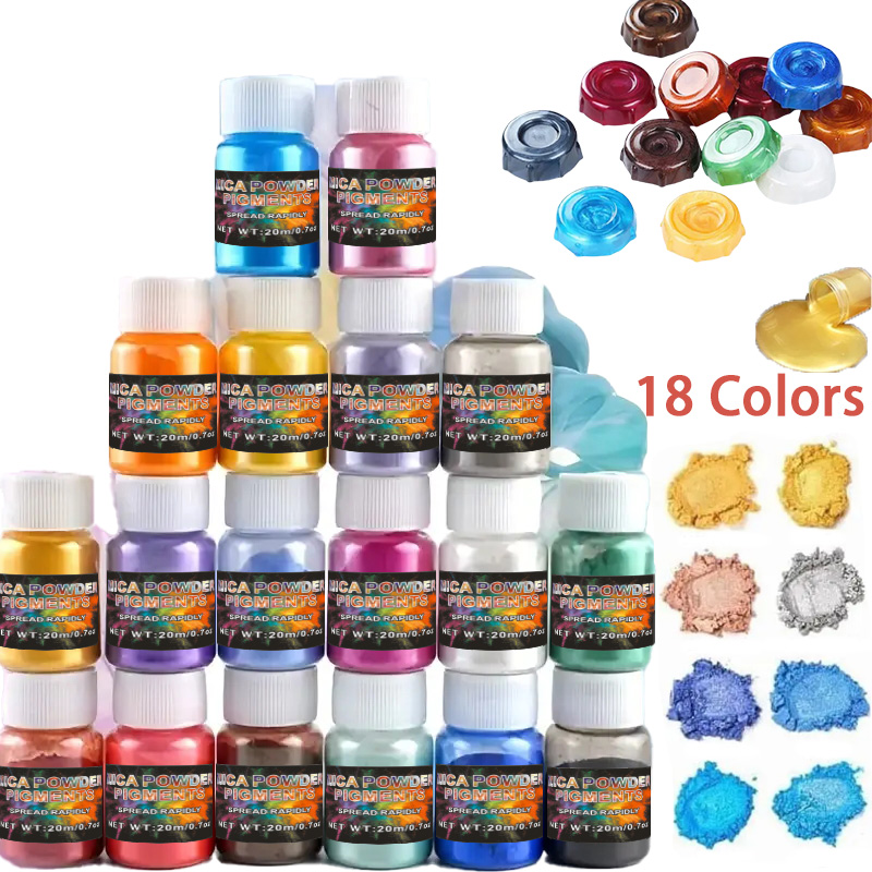 Candle Making Bath - 20 ml Glimmerpulver 9/18 Farben Pulverpigment