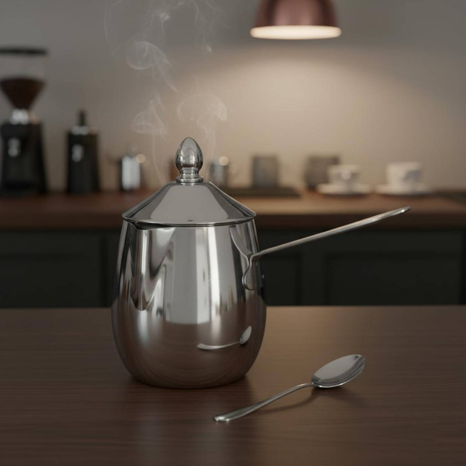 Pour Pot Aluminum - Ovale Kaffeekanne mit Deckel Edelstahl-Kaffeetassen-Set Cappuccino-Ausgießkanne