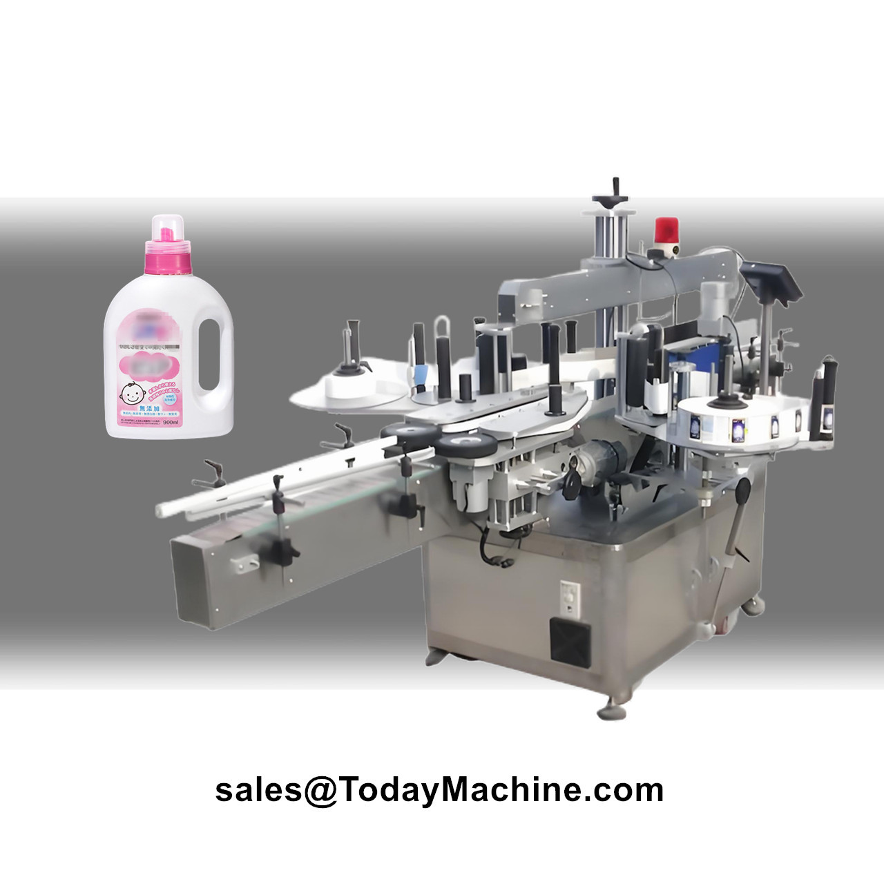 Label Sticker Round - Automatische Etikettiermaschine für runde Plastikflaschen mit