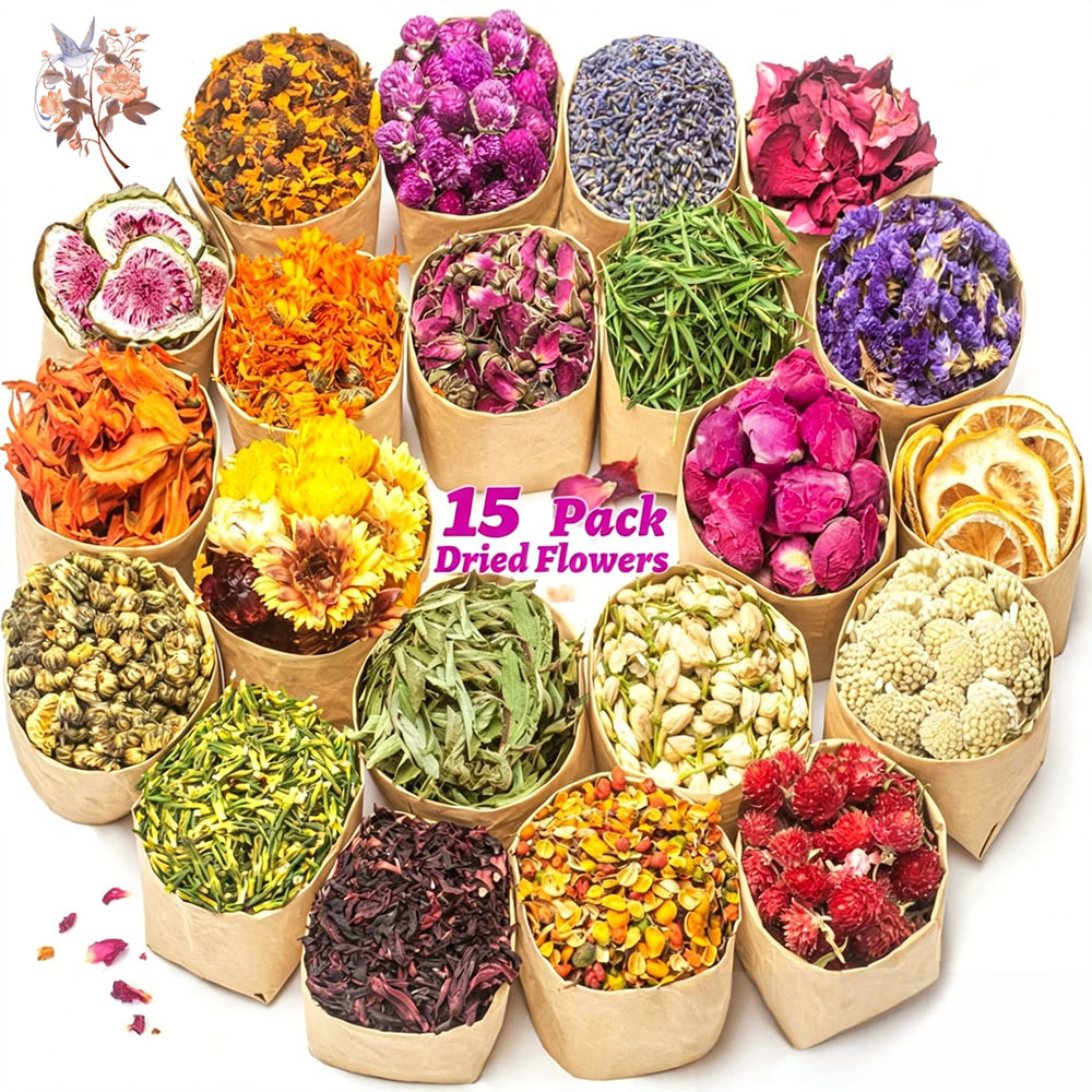 15 Beutel Getrocknete Blumen B – Candle Making Bath Bewertung und Preis