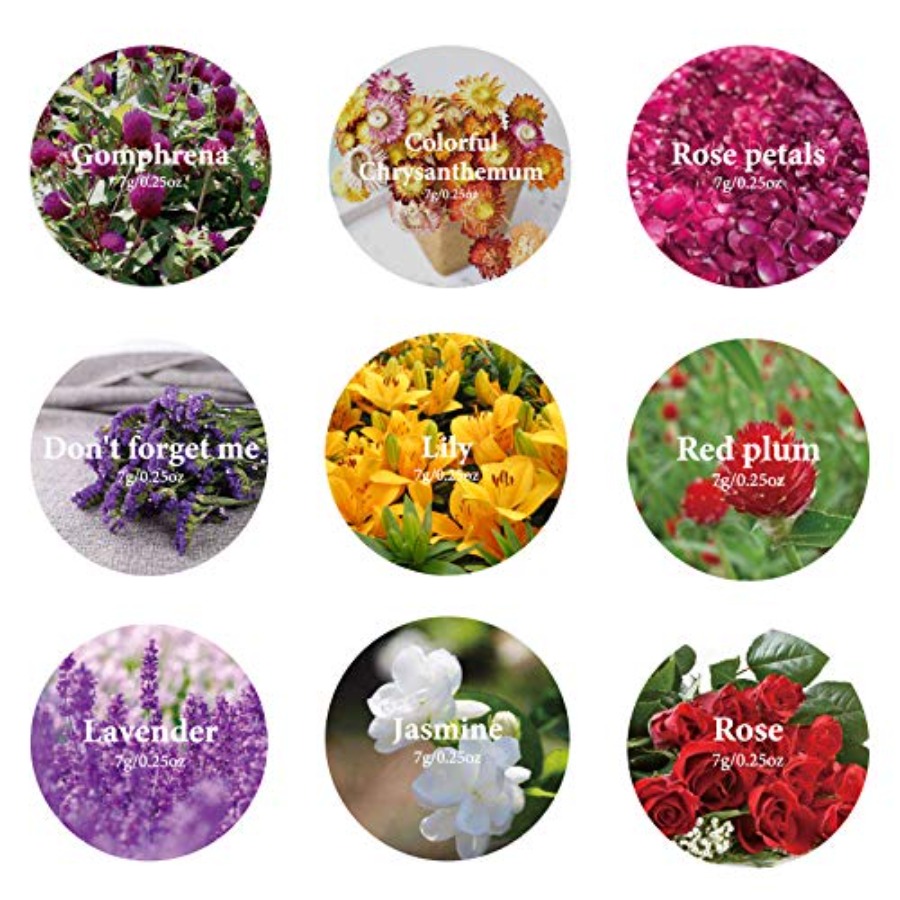 9 Beutel Getrocknete Blumen, 1 – Candle Making Bath Bewertung und Preis