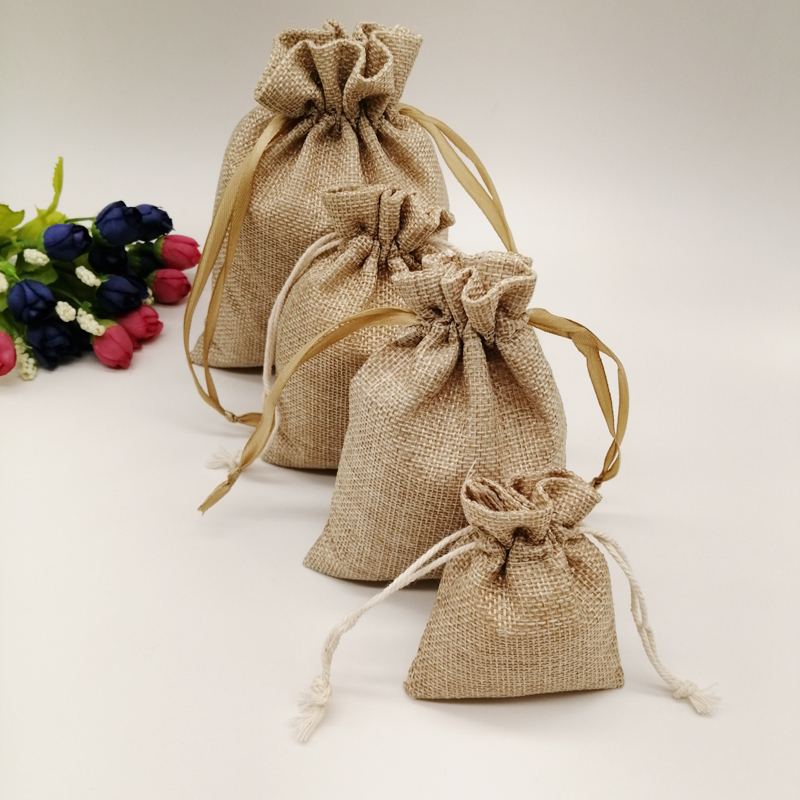 5 stücke Stoff Jute Taschen Ge – Jute Bag Packaging Bewertung und Preis