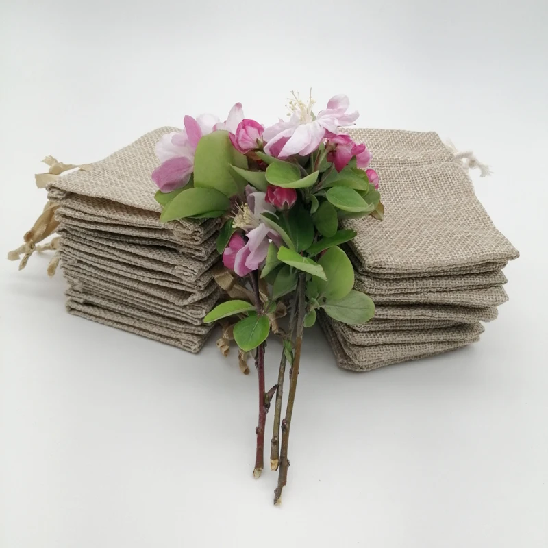 100 Stück Seidenband-Baumwoll- – Jute Bag Packaging Bewertung und Preis