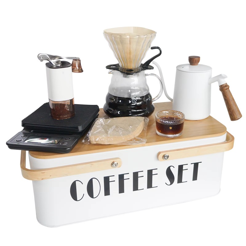 Tragbares Kaffeemaschinen-Set  – Pour Pot Aluminum Bewertung und Preis